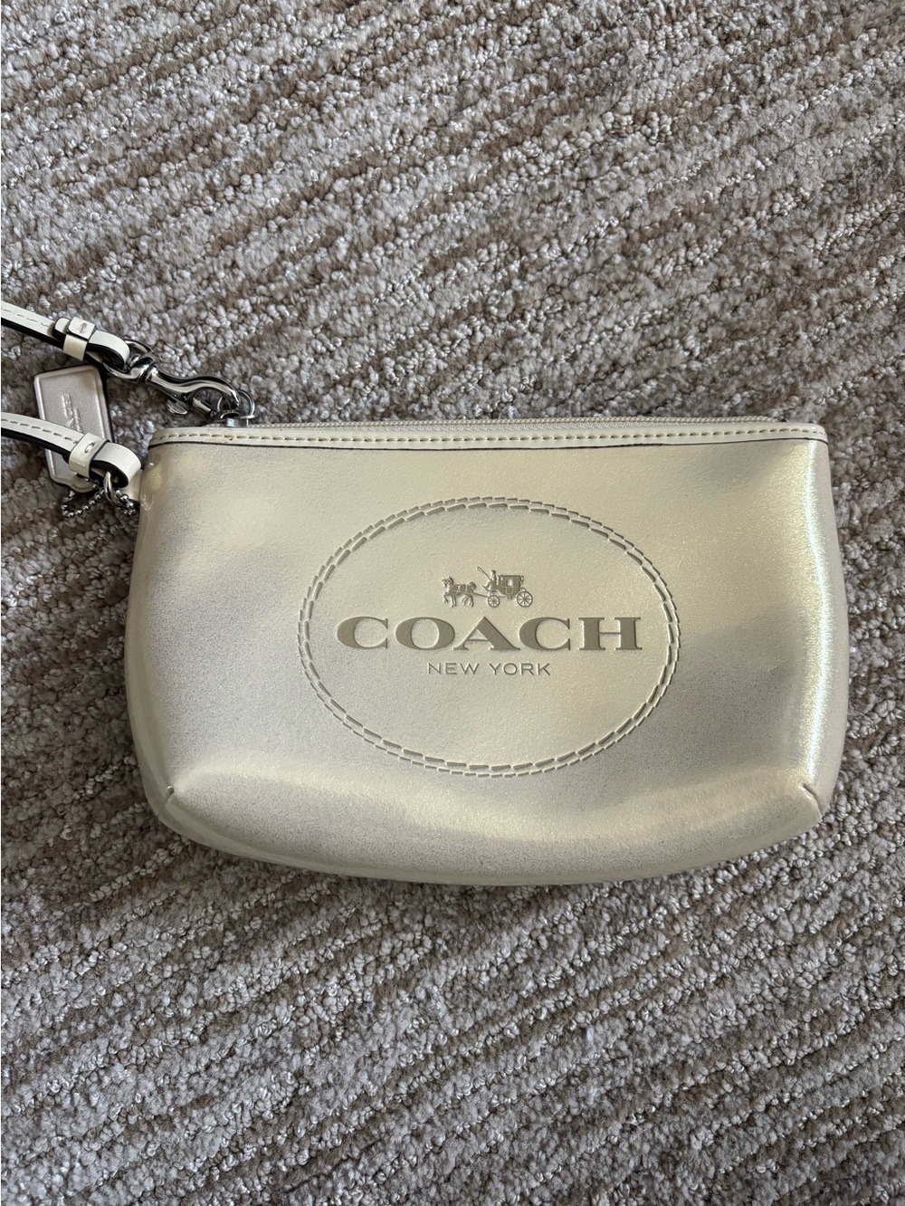 Coach Metallic Gold Zip Wristlet
